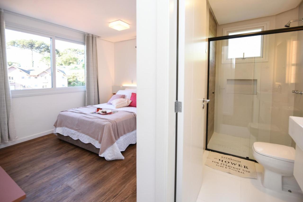 Rosa Apartamento Centro Victória Blue e Green Gramado Exterior foto