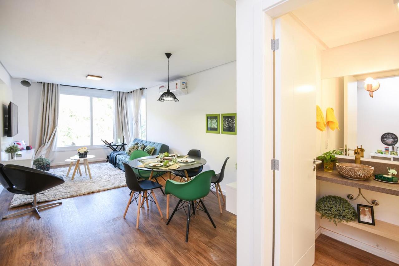 Rosa Apartamento Centro Victória Blue e Green Gramado Exterior foto